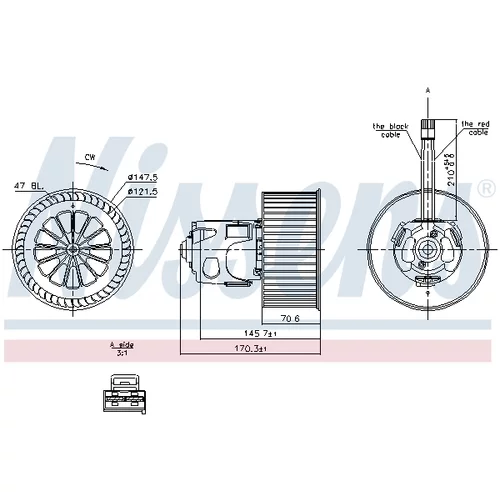 Vnútorný ventilátor NISSENS 87242 - obr. 5