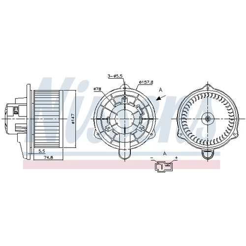 Vnútorný ventilátor NISSENS 87270 - obr. 5