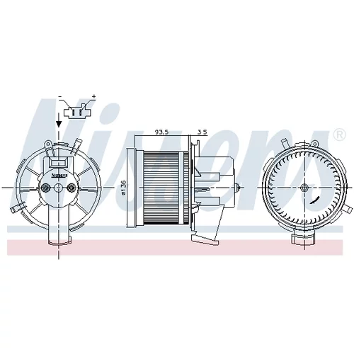 Vnútorný ventilátor NISSENS 87301 - obr. 5