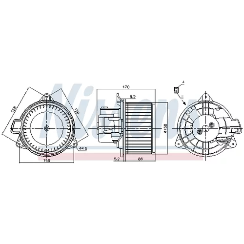 Vnútorný ventilátor NISSENS 87392 - obr. 5