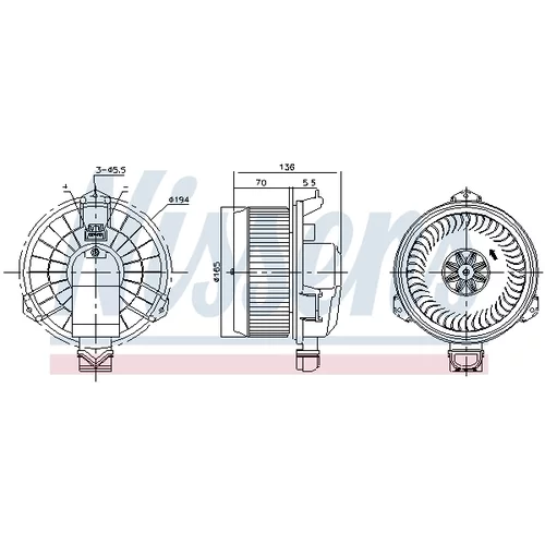 Vnútorný ventilátor NISSENS 87419 - obr. 5