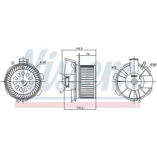 Vnútorný ventilátor NISSENS 87744 - obr. 5