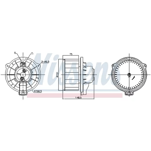 Vnútorný ventilátor NISSENS 87795 - obr. 5