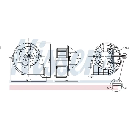 Vnútorný ventilátor NISSENS 87802 - obr. 5