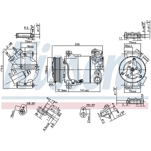 Kompresor klimatizácie NISSENS 890215 - obr. 6