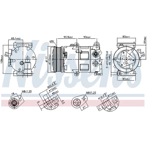 Kompresor klimatizácie NISSENS 890418 - obr. 8