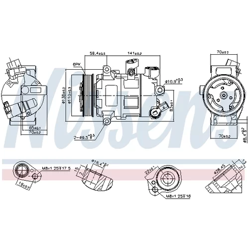 Kompresor klimatizácie NISSENS 890607 - obr. 8