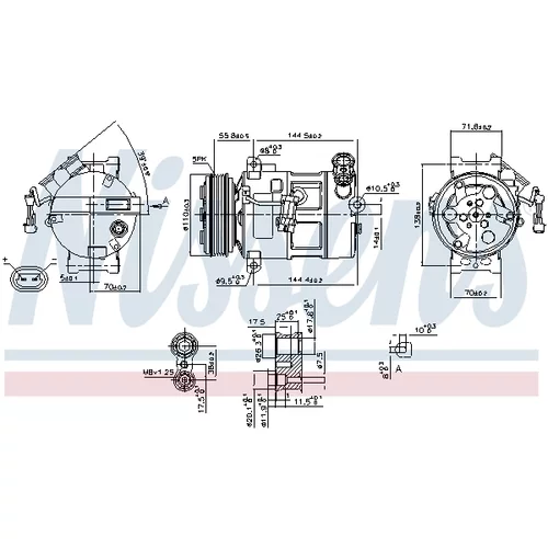 Kompresor klimatizácie NISSENS 89310 - obr. 6