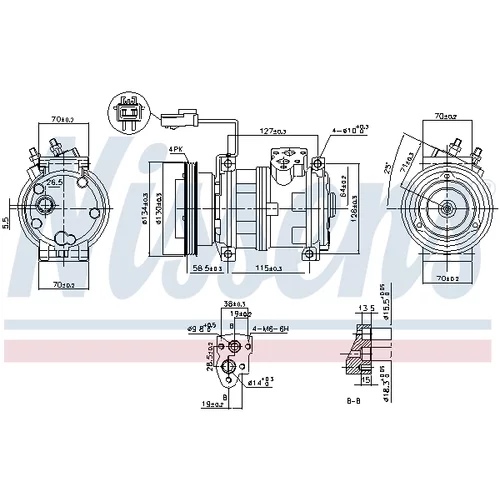 Kompresor klimatizácie NISSENS 89382 - obr. 6
