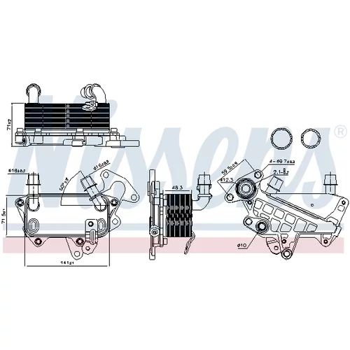 Chladič oleja automatickej prevodovky NISSENS 90732 - obr. 6