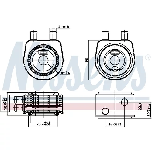 Chladič motorového oleja NISSENS 90774 - obr. 5