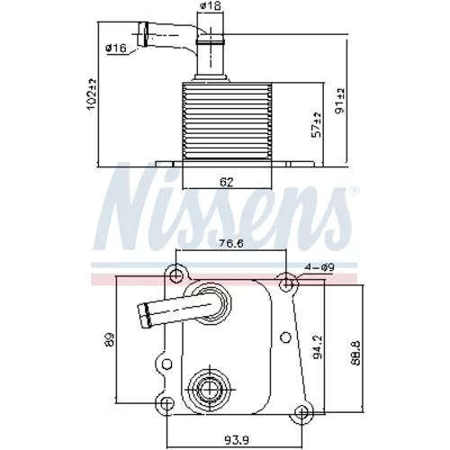 Chladič motorového oleja NISSENS 90776 - obr. 4