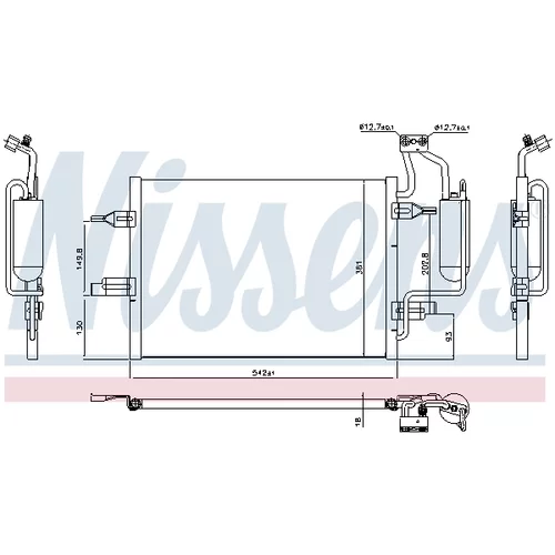 Kondenzátor klimatizácie NISSENS 94624 - obr. 7