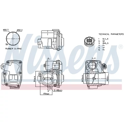 Hrdlo škrtiacej klapky NISSENS 955095 - obr. 5