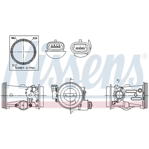 Hrdlo škrtiacej klapky 955102 /NISSENS/ - obr. 5