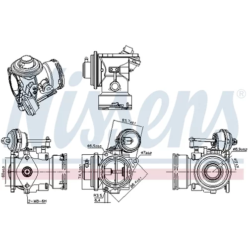 EGR ventil 98346 /NISSENS/ - obr. 6