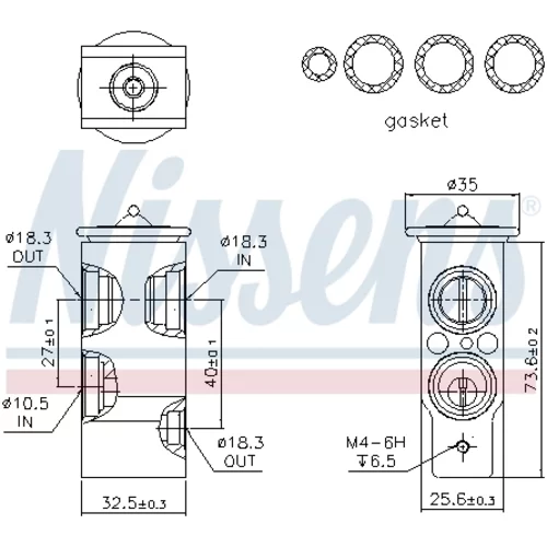 Expanzný ventil klimatizácie NISSENS 999249 - obr. 5