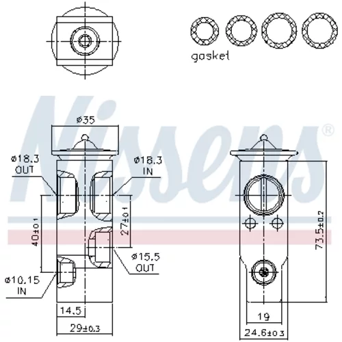 Expanzný ventil klimatizácie 999386 /NISSENS/ - obr. 4