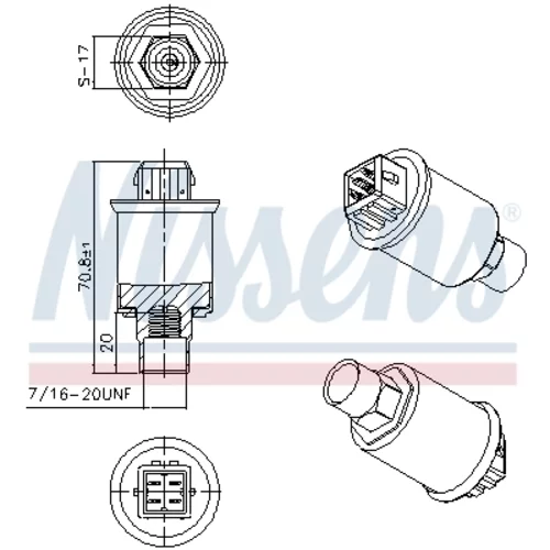 Tlakový spínač klimatizácie NISSENS 301018 - obr. 5