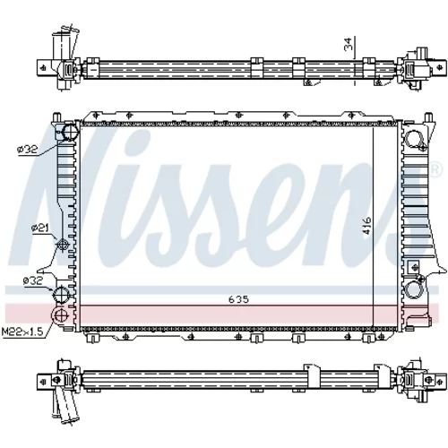 Chladič motora 60457 /NISSENS/ - obr. 4