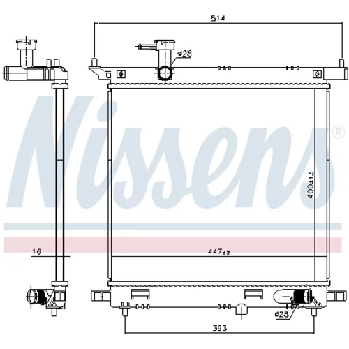 Chladič motora NISSENS 606138 - obr. 4