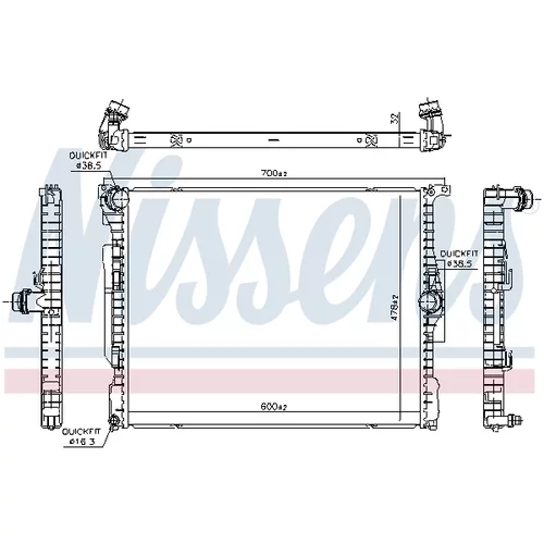 Chladič motora NISSENS 606514 - obr. 4