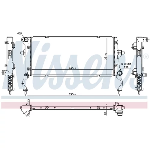 Chladič motora 606739 /NISSENS/ - obr. 5