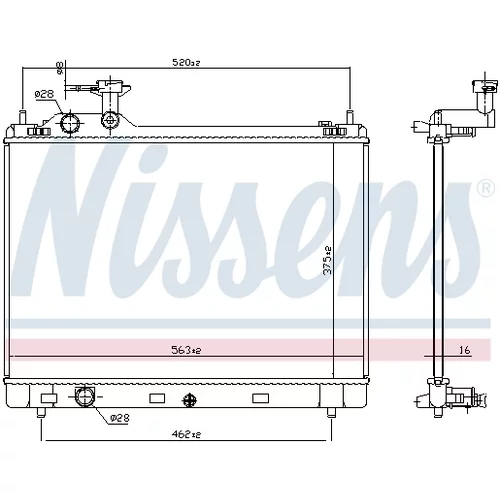 Chladič motora NISSENS 606951 - obr. 1