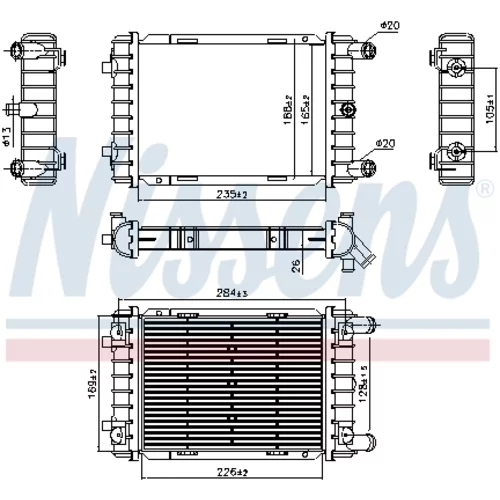 Chladič motora 607112 /NISSENS/