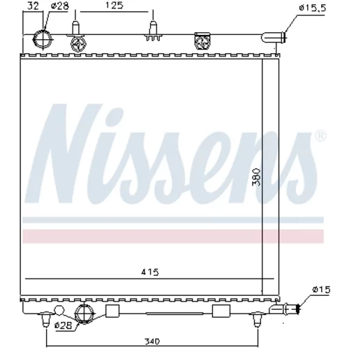 Chladič motora NISSENS 61284 - obr. 5