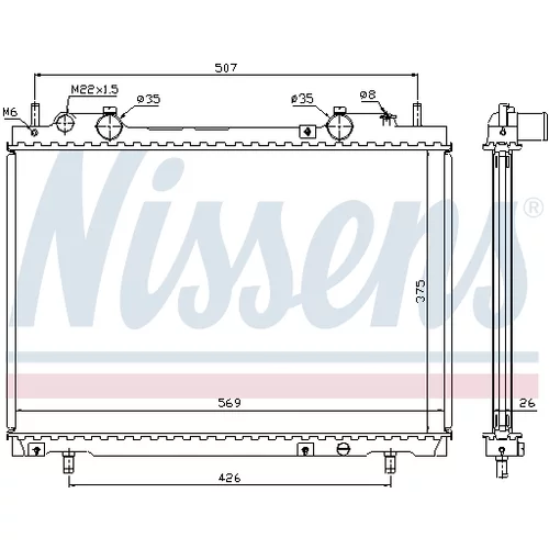 Chladič motora NISSENS 61672A - obr. 5