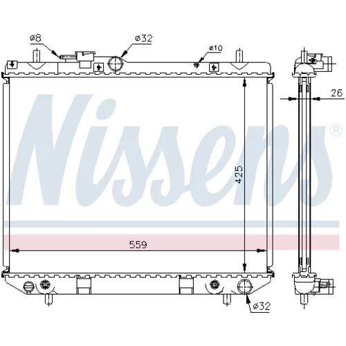 Chladič motora NISSENS 61741A - obr. 5