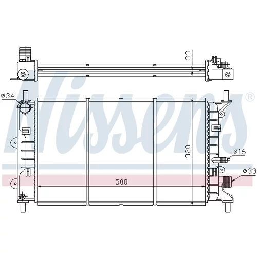 Chladič motora NISSENS 621621 - obr. 4