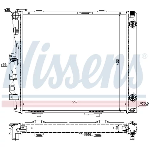 Chladič motora NISSENS 62683A - obr. 5