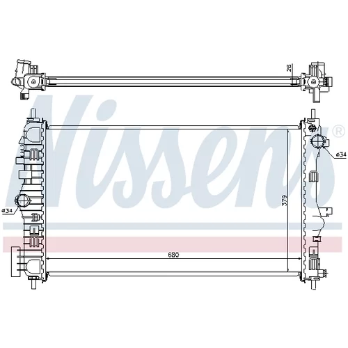 Chladič motora NISSENS 630714 - obr. 4