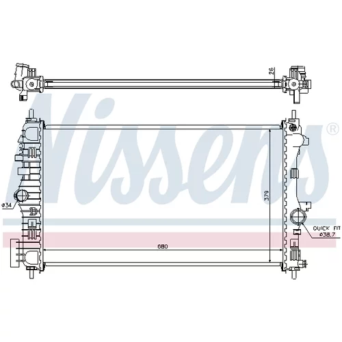 Chladič motora 630716 /NISSENS/ - obr. 4