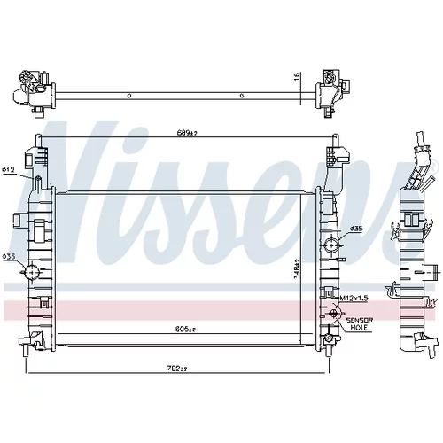 Chladič motora NISSENS 630748 - obr. 4