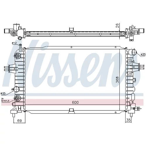 Chladič motora NISSENS 630768 - obr. 4