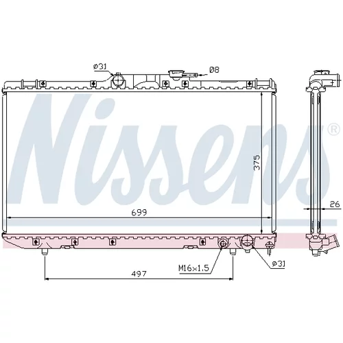 Chladič motora NISSENS 64664A - obr. 5