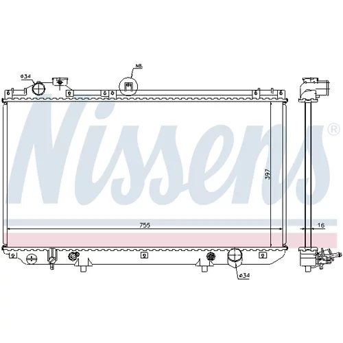 Chladič motora NISSENS 64762 - obr. 4