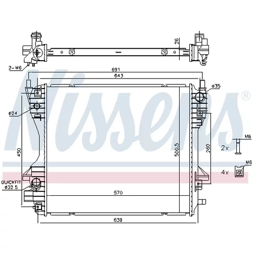 Chladič motora NISSENS 66706 - obr. 5