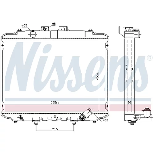 Chladič motora NISSENS 67015 - obr. 4