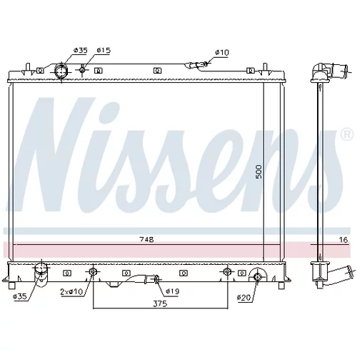 Chladič motora NISSENS 68525 - obr. 4