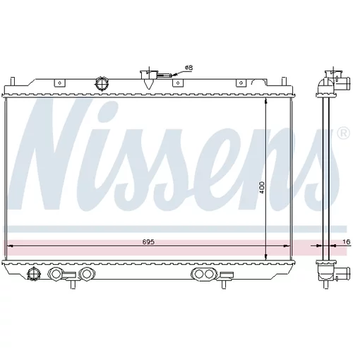 Chladič motora NISSENS 68718 - obr. 4