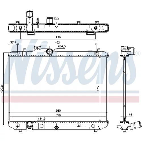 Chladič motora NISSENS 69400 - obr. 4