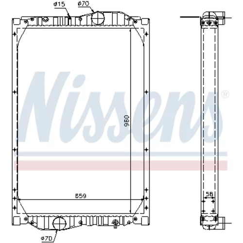 Chladič motora NISSENS 69604A