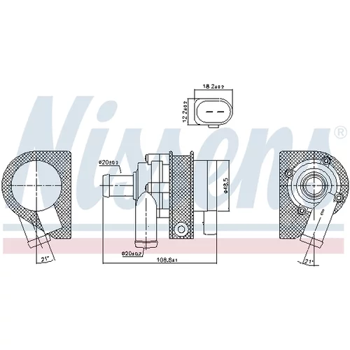 Vodné čerpadlo, chladenie motora NISSENS 831061 - obr. 5
