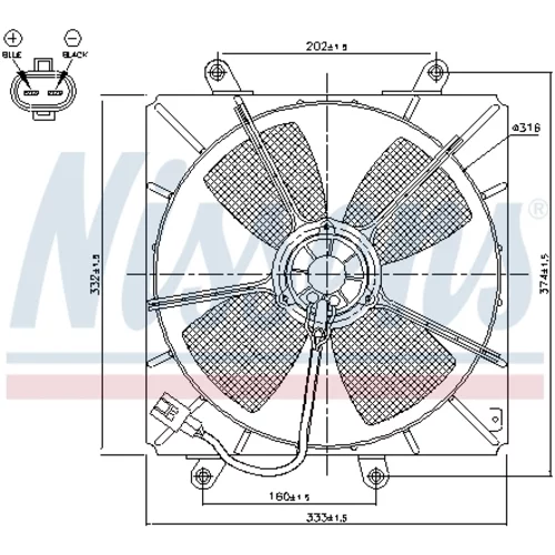 Ventilátor chladenia motora NISSENS 85000 - obr. 5