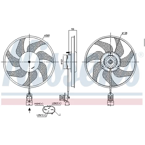 Ventilátor chladenia motora NISSENS 850048 - obr. 5