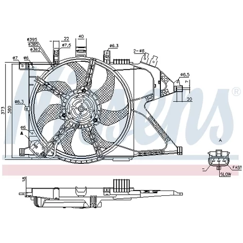 Ventilátor chladenia motora NISSENS 85195 - obr. 5